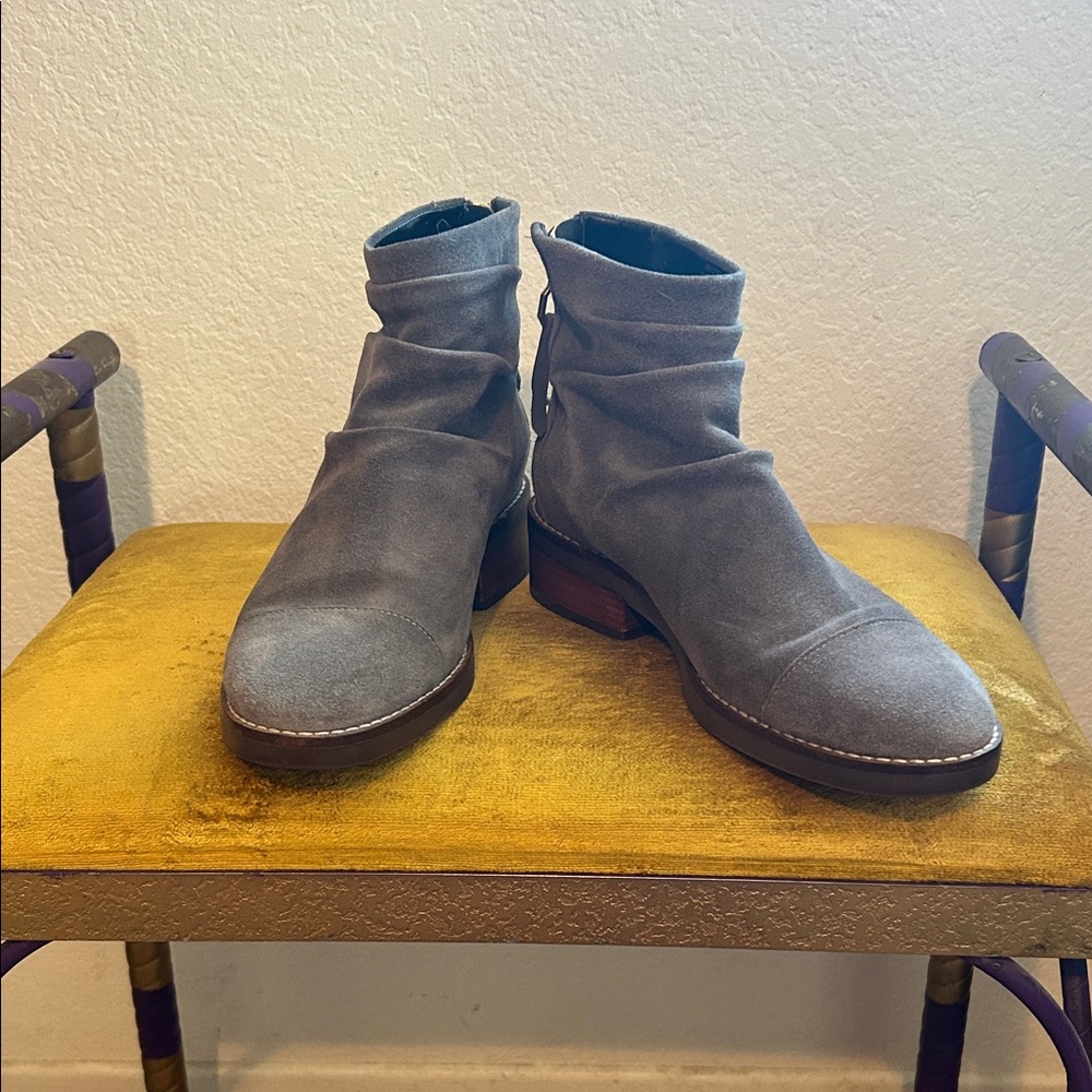 Cole Haan Grey Suede Ankle Boots - Picture 3 of 8